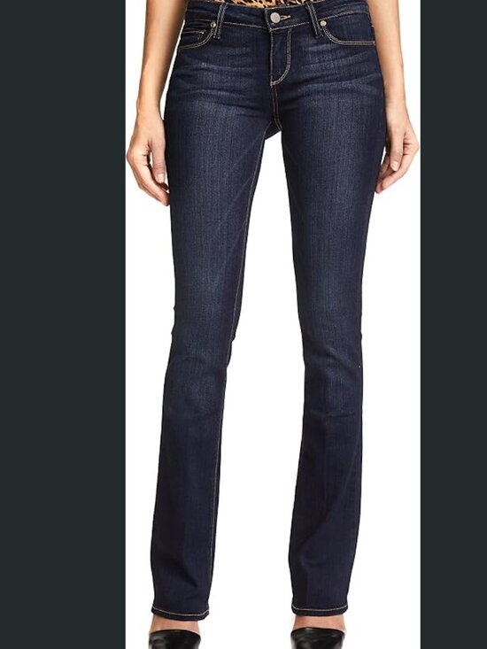 PAIGE Denim - PAIGE Manhattan Armstrong Dark Wash Mid Rise Bootcut Jeans 32" Inseam Size 26